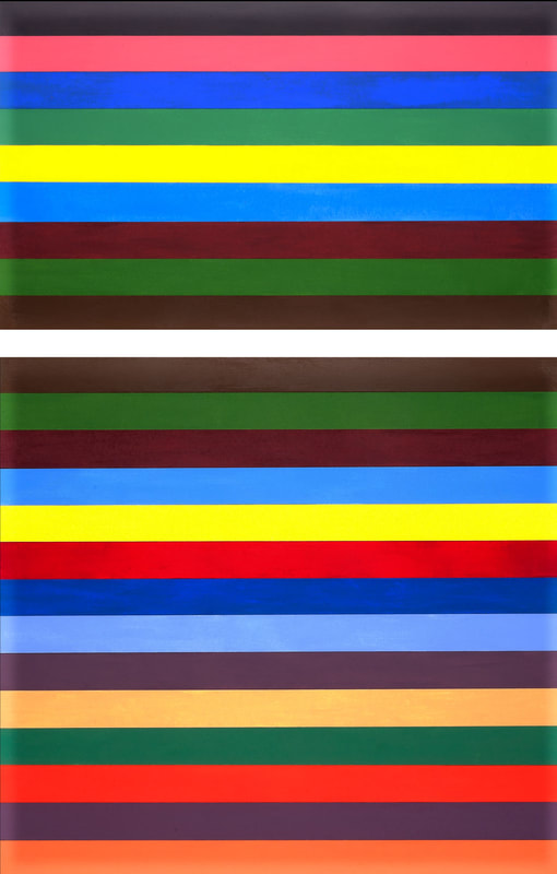 Acrylic on Museum Board on Wood Panel with Epoxy Resin, 18" X 28"
